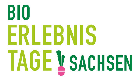 Schriftzug: Bio-Erlebnistage Sachsen